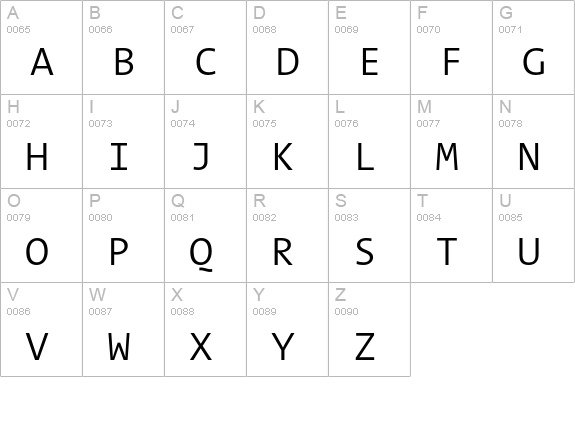 TheSansMono Semi Light uppercase A-Z preview