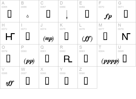 Thesis Font uppercase A-Z preview