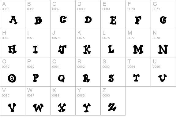 Thick Chocolat uppercase A-Z preview