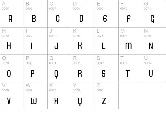 Thin Dime uppercase A-Z preview