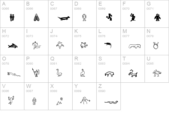 Thing uppercase A-Z preview