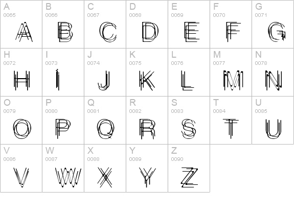 ThinMan-Drunk uppercase A-Z preview