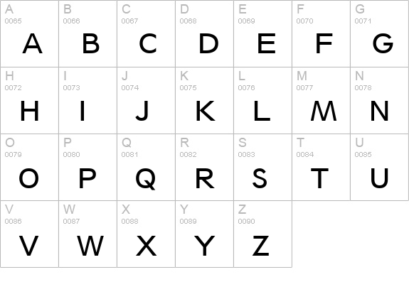 Thinx SSi uppercase A-Z preview