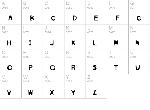 Thistlem uppercase A-Z preview