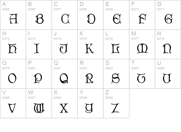 ThorinDisplayCaps Bold uppercase A-Z preview