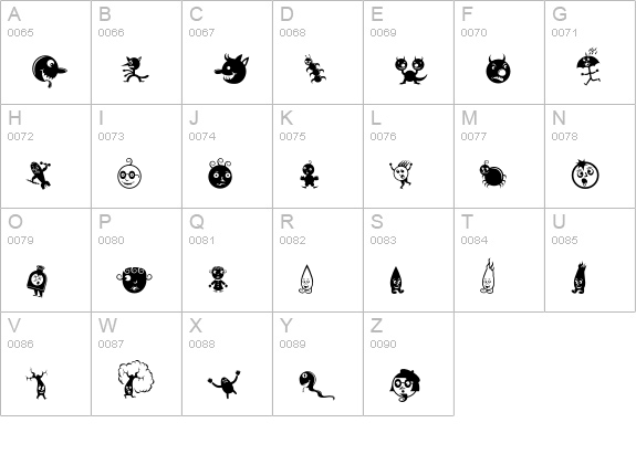 Thornforms uppercase A-Z preview