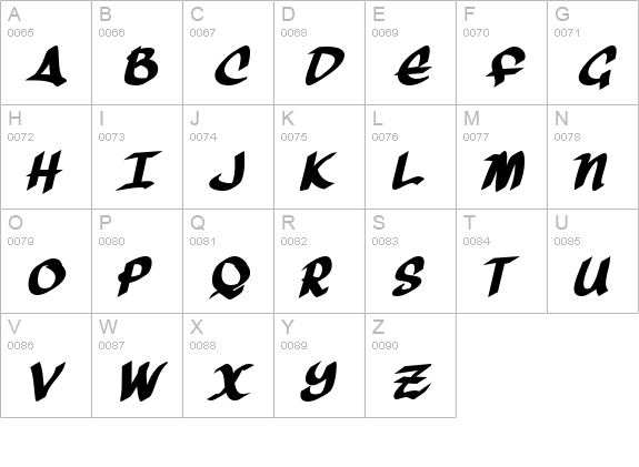 Three Arrows Bold uppercase A-Z preview