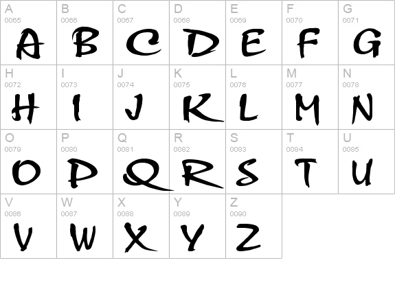 Thufap02 Normal uppercase A-Z preview