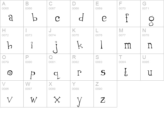 Thumping uppercase A-Z preview