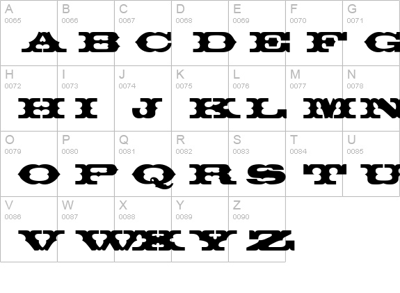 ThunderBay uppercase A-Z preview