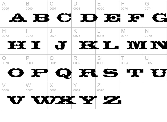 Thunderbird uppercase A-Z preview