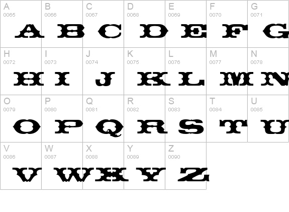 ThunderbirdEF-Regular uppercase A-Z preview