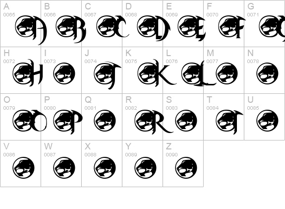 ThunderCaps uppercase A-Z preview