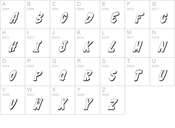 THWACK!!!2 uppercase A-Z preview