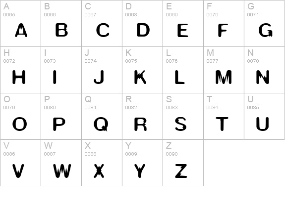 Thwart BRK uppercase A-Z preview