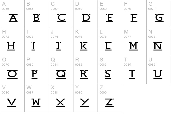 Thx Logo uppercase A-Z preview