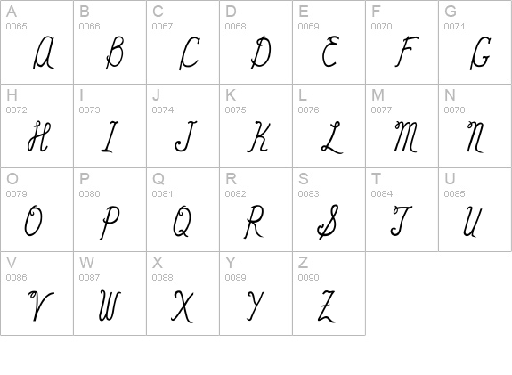 TiaOlga1 uppercase A-Z preview