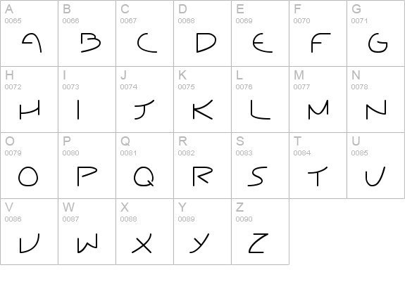 Tibet uppercase A-Z preview