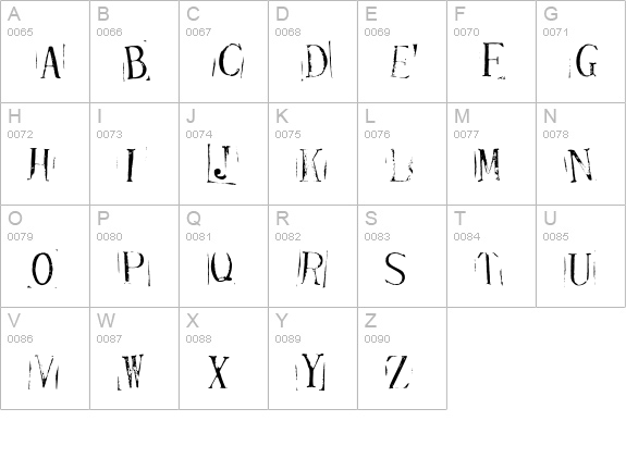 Ticket CapitalsRepressed uppercase A-Z preview