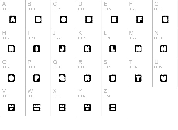 TicketMaster Black uppercase A-Z preview