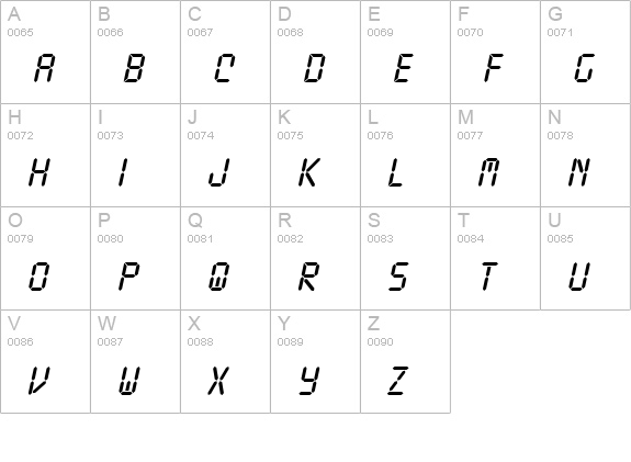 Ticking Timebomb BB Italic uppercase A-Z preview
