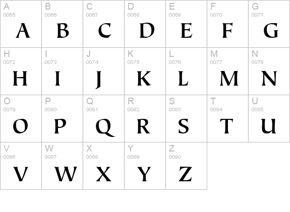 Tiepolo Bold uppercase A-Z preview