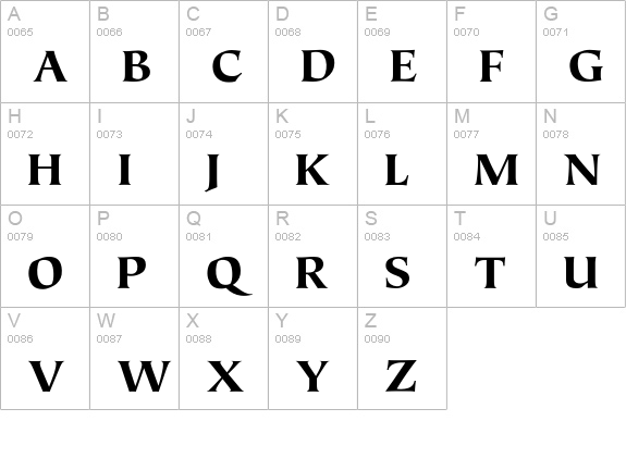 TiepoloICGBlack uppercase A-Z preview