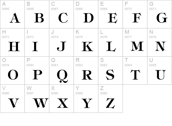 TiffanyDemi uppercase A-Z preview