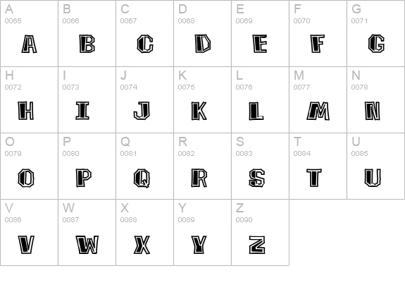 Tiki Tooka BV uppercase A-Z preview