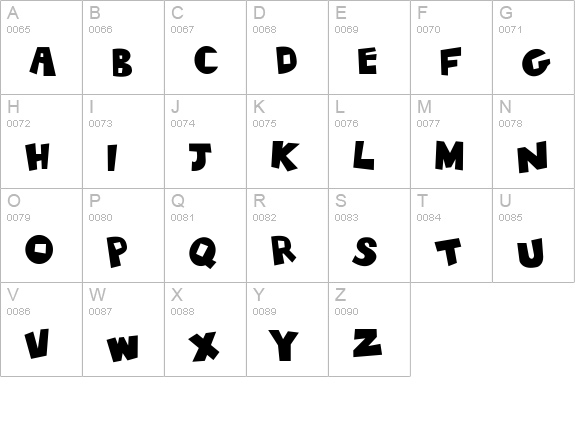 Tiki Tropic uppercase A-Z preview
