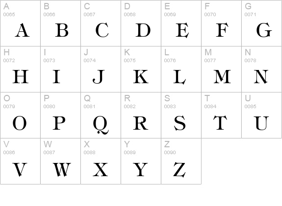 Timber-Regular uppercase A-Z preview
