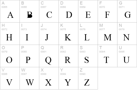 Timdan E Demo uppercase A-Z preview