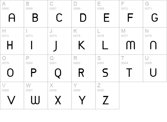 TimeBurner Bold uppercase A-Z preview