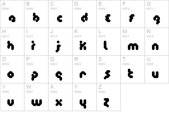 Timecode uppercase A-Z preview