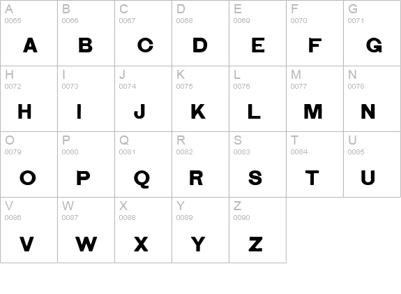 Times Gothic HPLHS uppercase A-Z preview