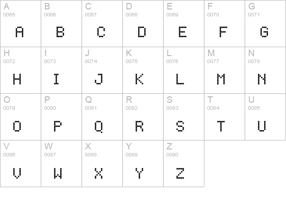 Times Square uppercase A-Z preview