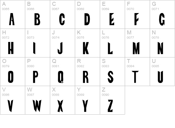 Timstypo uppercase A-Z preview