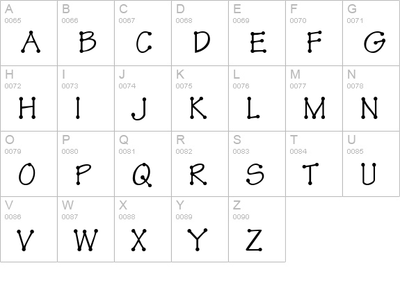 TinkerToy uppercase A-Z preview