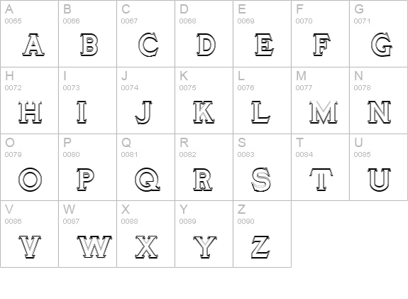TinplateTitlingDouble uppercase A-Z preview