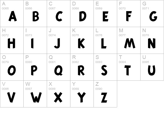 Tintin Majuscules Bold uppercase A-Z preview