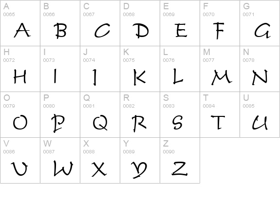 TiogaScript-Light-Regular uppercase A-Z preview