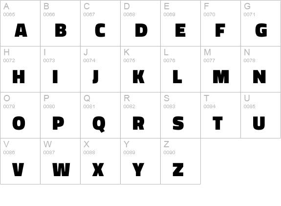 Titillium WebBlack uppercase A-Z preview