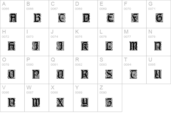 TitlingCaps Regular uppercase A-Z preview