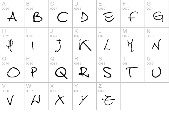 Titti Mileto uppercase A-Z preview