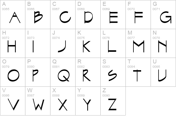 TK-ARCHITECT uppercase A-Z preview