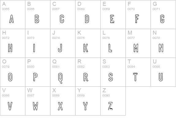TLMoulinRougeOutline uppercase A-Z preview