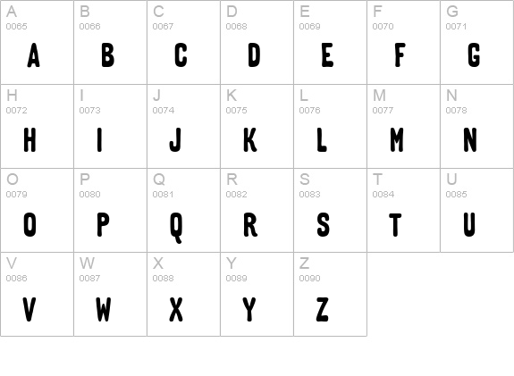 TLMoulinRougeSolide uppercase A-Z preview