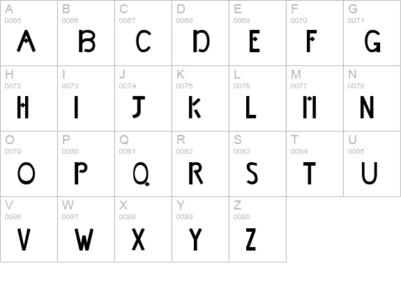 TM DCC Normal uppercase A-Z preview