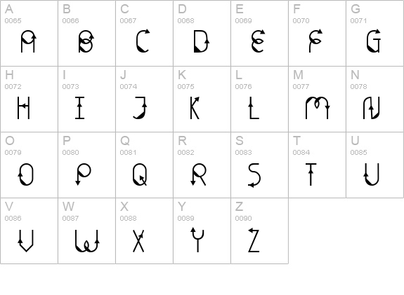 TM That Way Normal uppercase A-Z preview