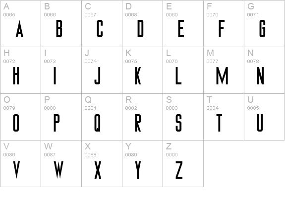 TNG Monitors Plain uppercase A-Z preview